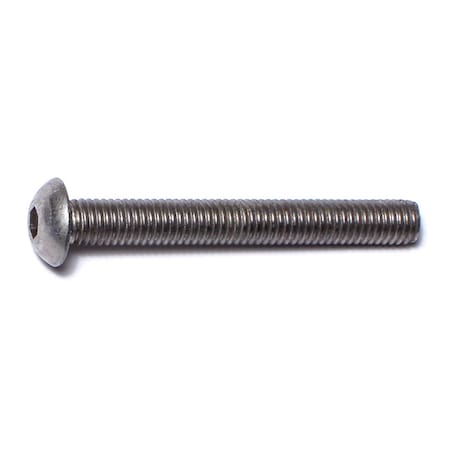 Midwest Fastener M5-0.80 Socket Head Cap Screw, Button, Plain Stainless Steel, 40 mm Length, 5 PK 75567